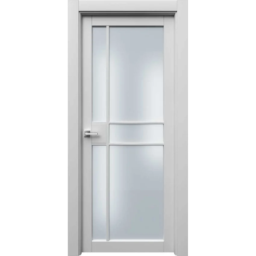 Межкомнатная дверь эмаль Ронда 2 белая остеклённая