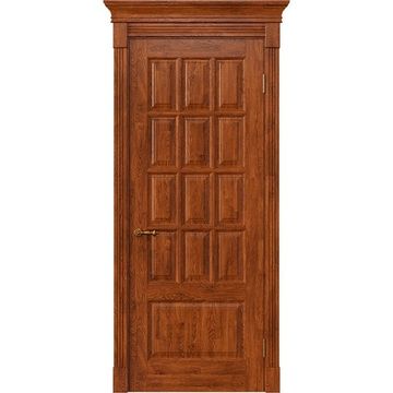 Межкомнатная дверь массив дуба Alvero Анна янтарь глухая