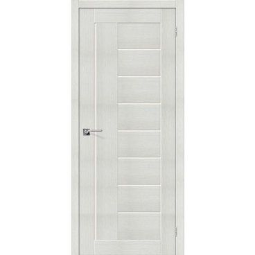 Межкомнатная дверь экошпон Bravo Порта-29 bianco veralinga остеклённая