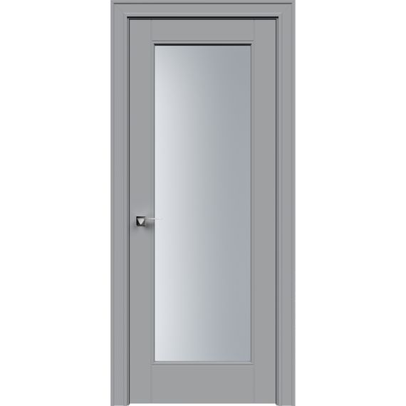 Фото двери Дельта серая эмаль со стеклом