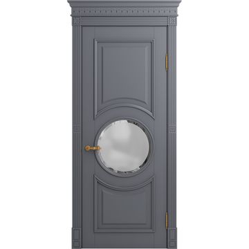 Межкомнатная дверь массив бука Viporte Лацио Амбиенте тауп остекление 4