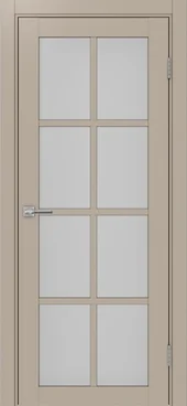 Межкомнатная дверь экошпон Турин 541.2222 мокко остеклённая