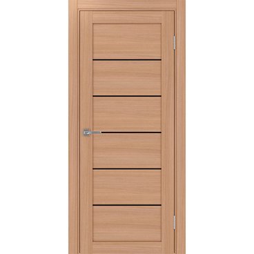 Межкомнатная дверь экошпон Турин 501АПП.1 ясень тёмный с молдингом