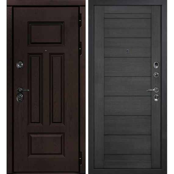 Входная дверь Э2 дуб крафтовый панель сборная грей