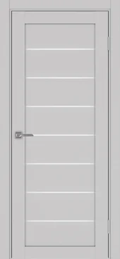 Межкомнатная дверь экошпон Турин 508.12 пепельный остеклённая