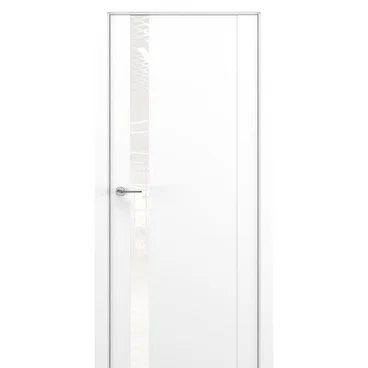 Межкомнатная дверь Porta V 11 белая Shellac White с белым стеклом