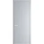 Межкомнатная дверь эмаль Profil Doors 1PA лайт грей глухая профиль серебро