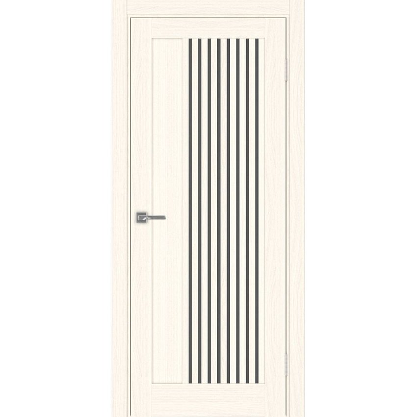 Межкомнатная дверь экошпон Турин 544.12 ясень светлый остеклённая