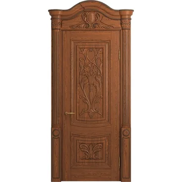 Дверь массив дуба Верона Ампир коньяк патина шоколад глухая
