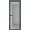 Алюминиевая межкомнатная дверь 1AV зелёный воск остеклённая