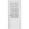 Межкомнатная дверь винил Киото белая со стеклом