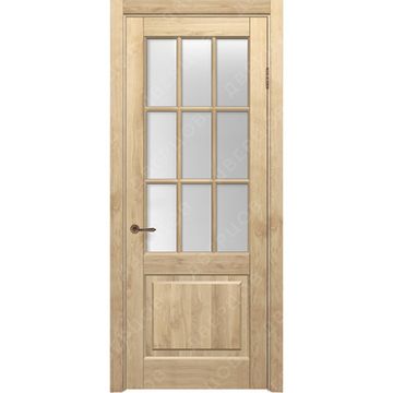 Межкомнатная дверь массив дуба без сучка Дверцов Ливорно ПО-9 остеклённая