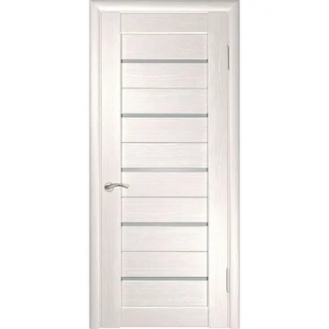Межкомнатная дверь экошпон Legend ЛУ-22 белёный дуб с матовым стеклом