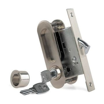 Ручка Archie для двери купе с замочным механизмом белый никель