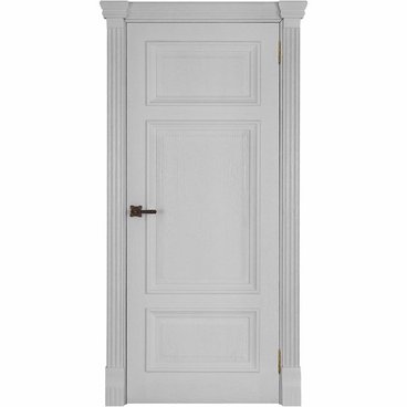 Межкомнатная дверь шпон Мадрид дуб перла глухая