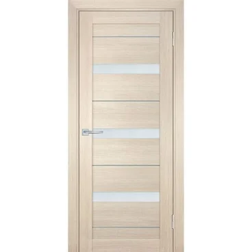 Межкомнатная дверь экошпон Мариам Техно-742 капучино стекло сатинат белый