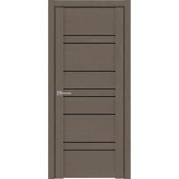 Межкомнатная дверь UniLine Soft touch 30032 софт тортора с чёрным стеклом