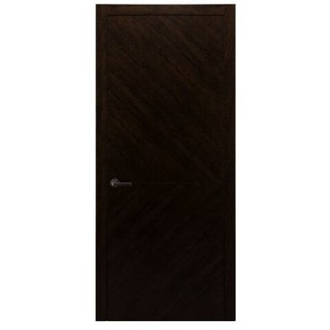 Межкомнатная дверь массив дуба Alvero Флэт-VIII орех чëрный глухая