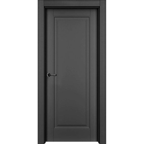 Фото противопожарной двери Оксфорд чёрная эмаль EIS60