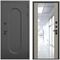 Входная дверь Мэмфис чёрный силк панель зеркало Maxi варм грей