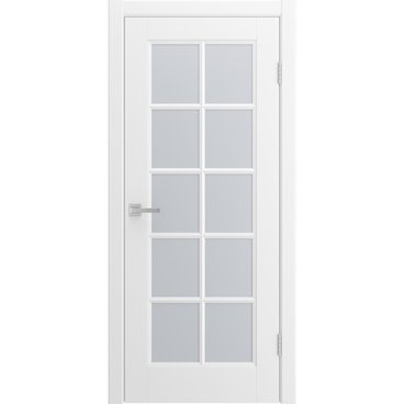 Межкомнатная дверь Аура белая эмаль RAL 9016 со стеклом