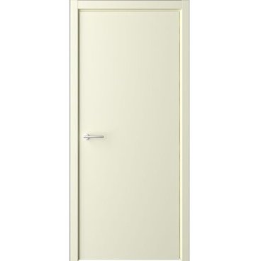 Межкомнатная дверь эмаль Флэт слоновая кость глухая