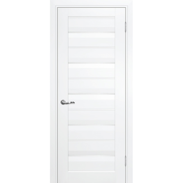 Межкомнатная дверь экошпон Profilo Porte PSC-48 белая стекло Lacobel белый