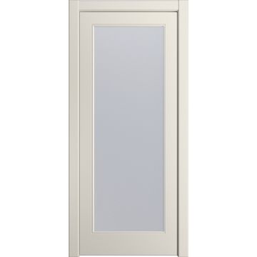 Межкомнатная дверь эмаль Бьянка-1 молочно-белая RAL 9010 со стеклом