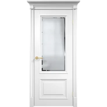 Межкомнатная дверь эмаль Дверцов Брессо 2 RAL 9003 остеклённая