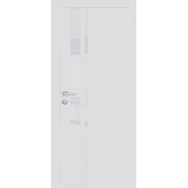 Межкомнатная дверь экошпон Profilo Porte PX-16 агат с алюминиевой кромкой с 4-х сторон стекло Lacobel лунный