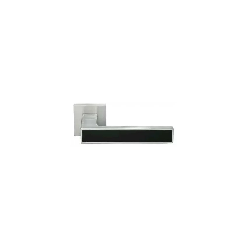 Фото дверной ручки Morelli DIY MH-48-S6 SSC/BL хром матовый/чёрный