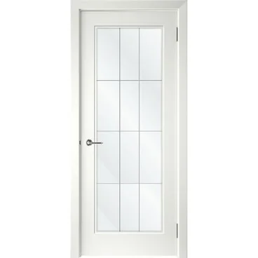 Межкомнатная дверь эмаль Левел-1 белая со стеклом