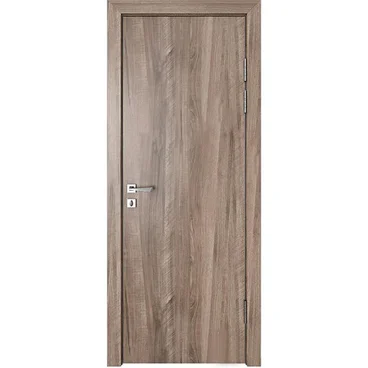 Звукоизоляционная дверь DG-600 ПВХ орех седой светлый 42 дб AL кромка авто порог