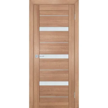 Межкомнатная дверь экошпон Мариам Техно-742 миндаль стекло сатинат белый