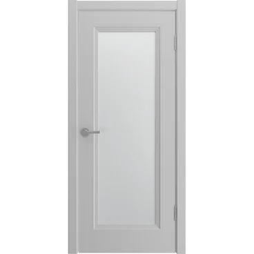 Межкомнатная дверь эмаль Vision 1 серая RAL 7047 со стеклом