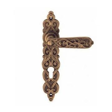 Ручка на планке для межкомнатной двери Arabesco античный кофе
