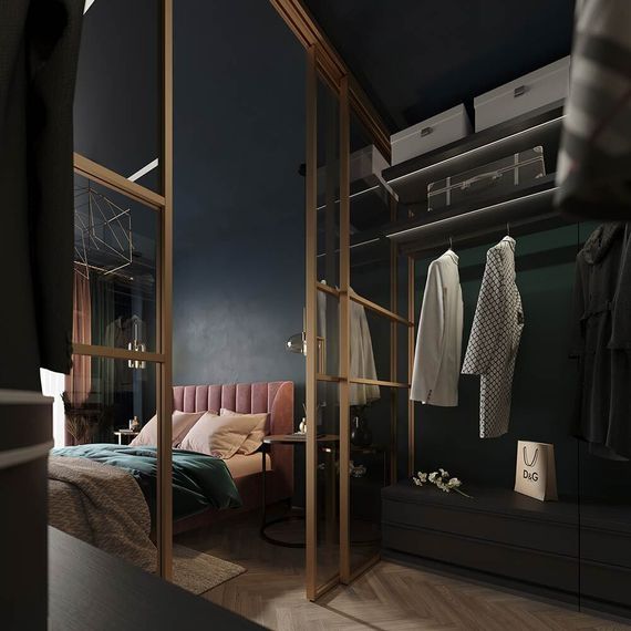 Алюминиевая стеклянная перегородка Классическая 3AG шампань