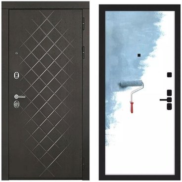 Входная дверь Президент LUXE ПВХ горький шоколад панель МДФ под покраску