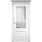 Фото межкомнатной двери эмаль Дверцов Брессо 2 цвет сигнальный белый RAL 9003 остеклённая
