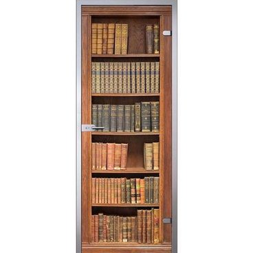 Межкомнатная стеклянная дверь АКМА Book триплекс фотопечать