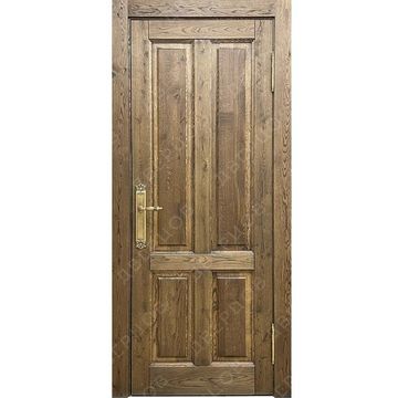 Межкомнатная дверь массив дуба с сучком Дверцов Авиано глухая зелёное масло