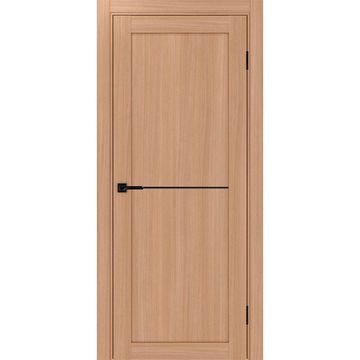 Межкомнатная дверь экошпон Турин 502АПП.11 ясень тёмный с молдингом