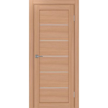 Межкомнатная дверь экошпон Турин 506.12 ясень тёмный остеклённая