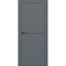 Межкомнатная дверь экошпон Profilo Porte PX-19 графит с чёрной алюминиевой кромкой с 4-х сторон