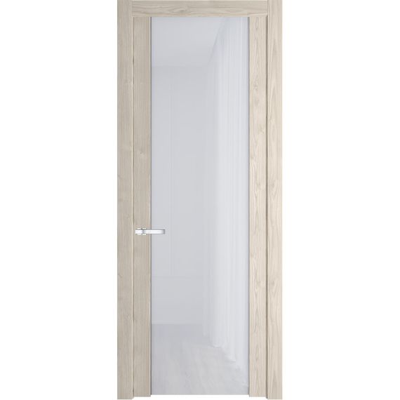 Межкомнатная дверь 1.13N каштан светлый стекло триплекс