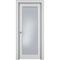 Межкомнатная дверь эмаль Ofram Паспарту белая остеклённая