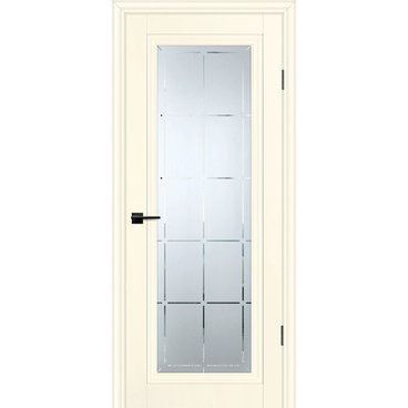 Межкомнатная дверь экошпон Profilo Porte PSC-35 магнолия остеклённая