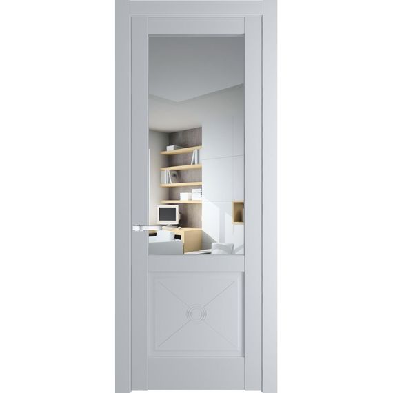 Межкомнатная дверь 1.2.2PM лайт грей остеклённая