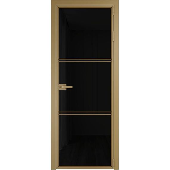 Алюминиевая межкомнатная дверь 3AХ золото остеклённая