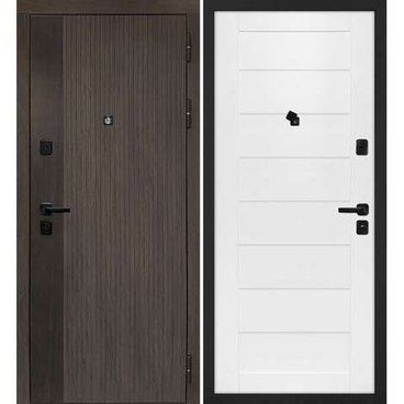 Входная дверь Вертикаль дымчатый камень дуб морёный панель сборная